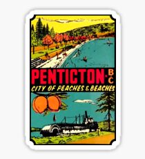 Penticton British Columbia BC Vintage Travel Decal Sticker