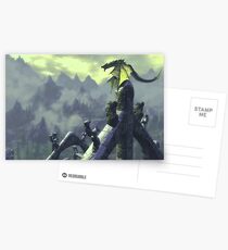 Skyrim- Dragon Attack Postcards