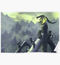Skyrim- Dragon Attack Poster