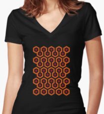 Overlook Hotel Carpet (The Shining) Women's Fitted V-Neck T-Shirt