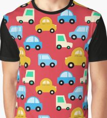 Cartoon Cute Cars Graphic T-Shirt
