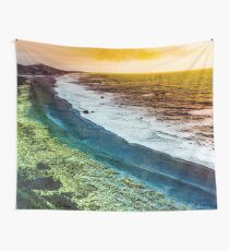 Beach - Vintage - Ocean watching the waves on the Oregon Gold Coast Travel Wall Tapestry Wall Tapestry