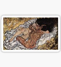Egon Schiele - L'Étreinte 1917 Sticker