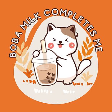 Boba milk tea with glasses Art Board Print for Sale by c4k5llc