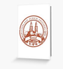 Zurich Switzerland Travel Destination Greeting Card