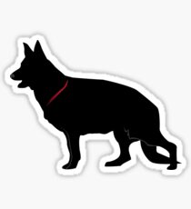 German Shephard red collar Sticker