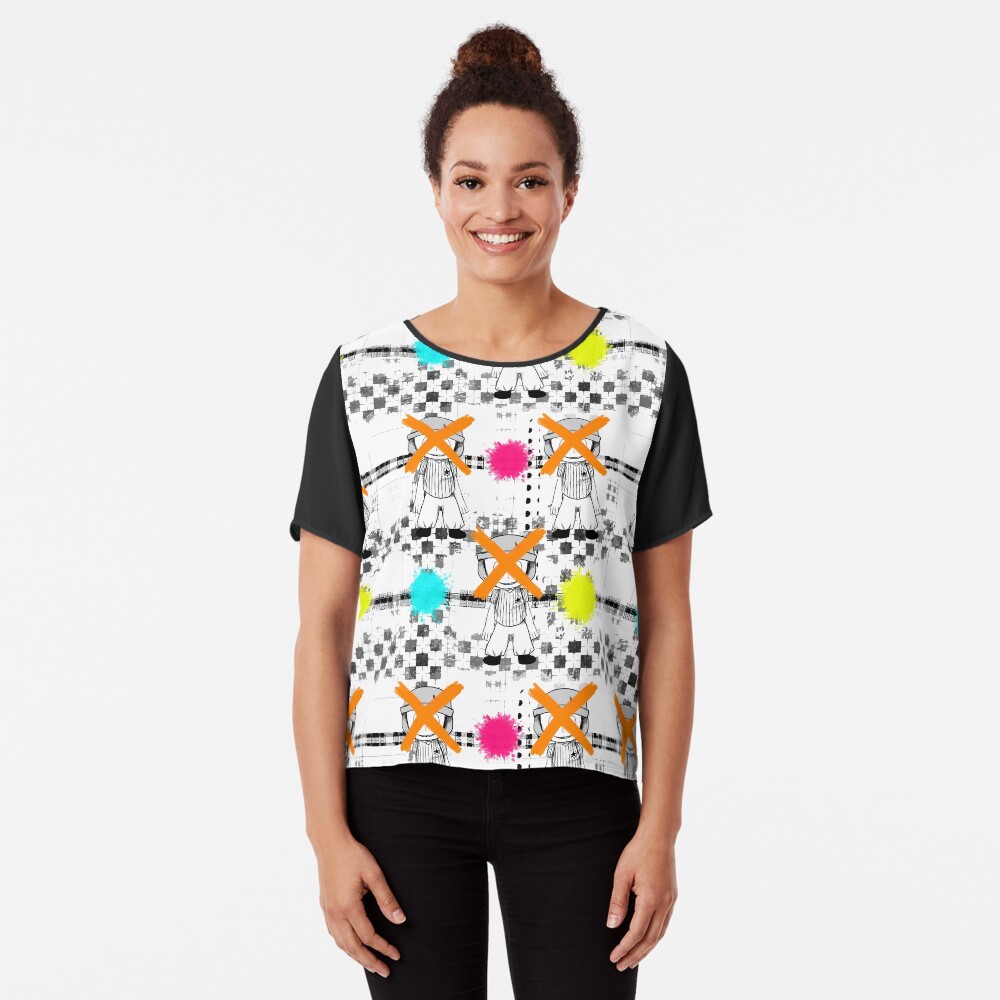 Many Clones Chiffon Top