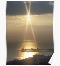 Sunset Over Brighton Pier Poster
