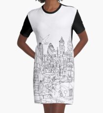 London! Graphic T-Shirt Dress