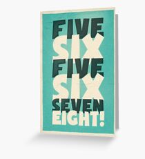 Lindy Lyrics - 5, 6, 5, 6, 7, 8 Greeting Card