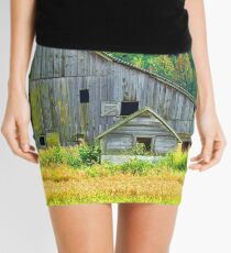 Old Barn in the Fall Mini Skirt