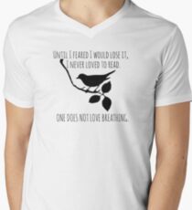 I Never Loved To Read - To Kill A Mockingbird Quote Men's V-Neck T-Shirt