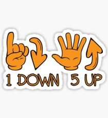 1down5up One Down Five Up 1N23456 Motorcycle Gears Sticker