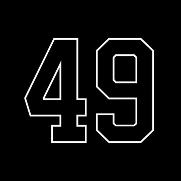 Yellow Number 49 lucky sports jersey forty nine Sticker for Sale by  HeavyStyle