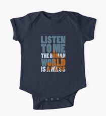 The world is a mess Short Sleeve Baby One-Piece