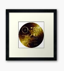 Voyager 1 Goldene Schallplatte Gerahmtes Wandbild