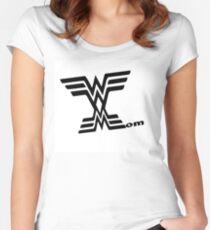 Wonder mom mothers day wall art Women's Fitted Scoop T-Shirt