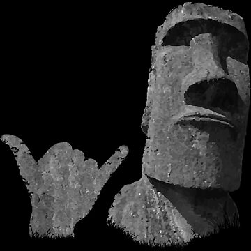 Moai Face Easter Island Statue Funny Gift Idea' Sticker