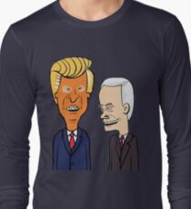 Camiseta de manga larga TRUMP PENCE BEAVIS BUTTHEAD PARODY PCM MEMES