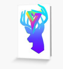 Acrylic Deer - Ode to Neon Greeting Card