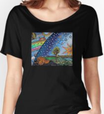 Flammarion Woodcut Flat Earth Design Women's Relaxed Fit T-Shirt