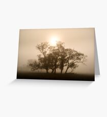 On fire in the fog - Tongala, Victoria, Australia Greeting Card