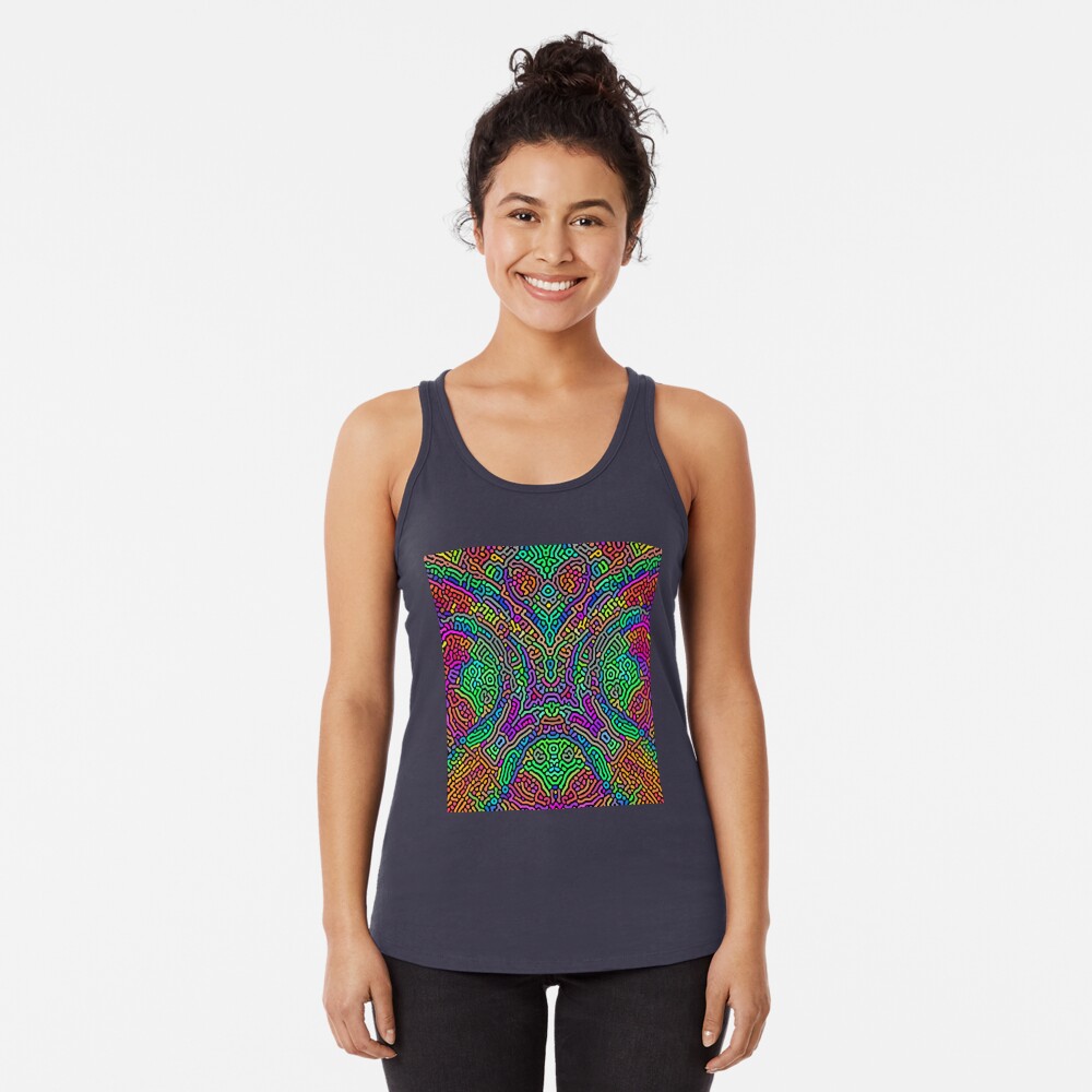 Freaky Stencil Racerback Tank Top