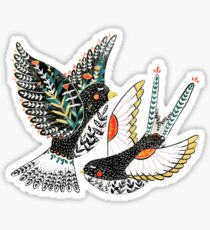 Sparrow & Swallow Sticker