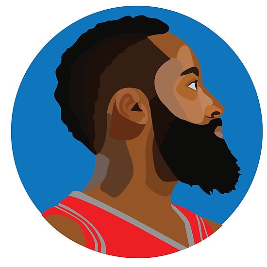 "James Harden ~ Cartoon Illustration : NBA" Photographic Prints by