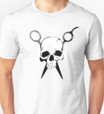 Skull and Shears Hair Stylist Art Unisex T-Shirt