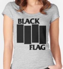Camiseta entallada de cuello redondo Bandera Negra