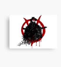 V for Vendetta - V made of V Canvas Print