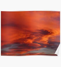 Flaming Colorado Sunset Poster