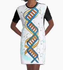 Square DNA Graphic T-Shirt Dress