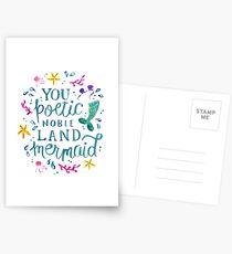 You poetic noble land mermaid. Postcards