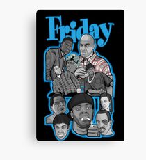 Friday character collage Canvas Print