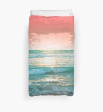 Aqua and Coral, 1 Duvet Cover