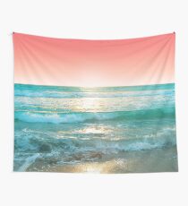 Aqua and Coral, 1 Wall Tapestry