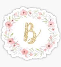B glitter Sticker