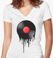 Hot Wax Women's Fitted V-Neck T-Shirt