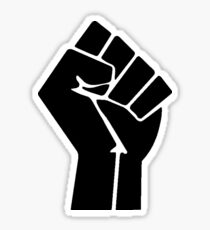 Angehobenes Faust-schwarzes Power-Symbol-bestes T-Shirt Sticker