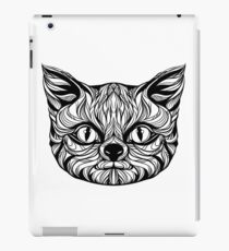 muzzle cat head, tattoo graphics, vector illustration iPad Case/Skin