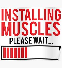 Installing Muscles (red) Poster