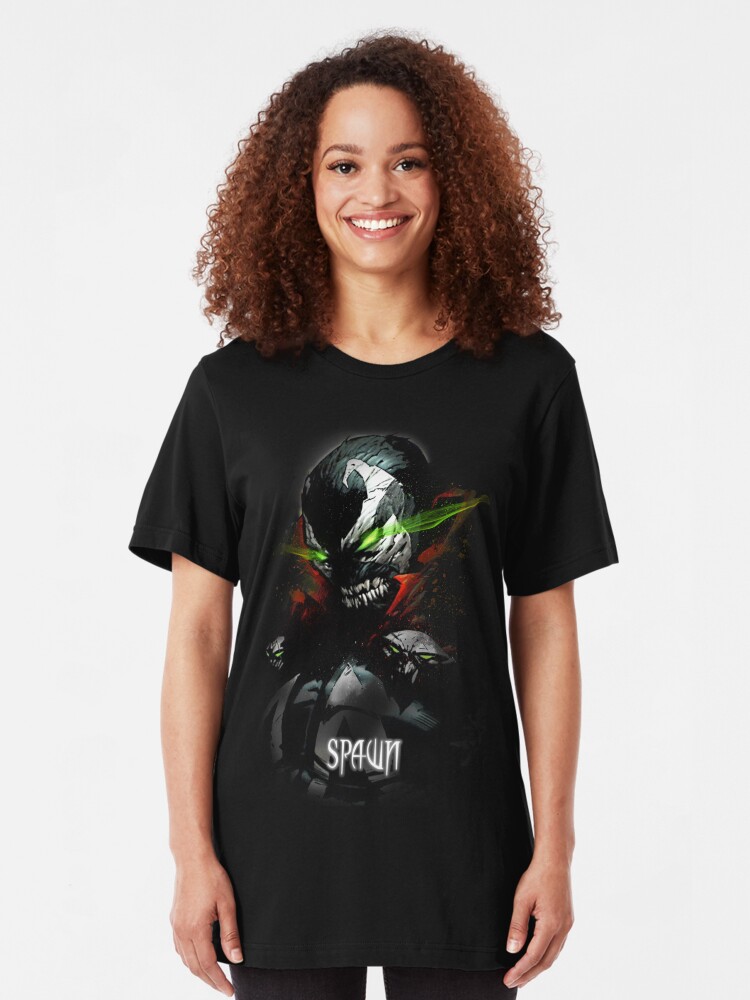 Alternate view of SPAWN rage lithium green Slim Fit T-Shirt