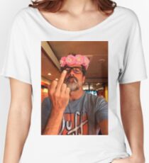 Jeffrey Dean Morgan Flower Crown Women's Relaxed Fit T-Shirt