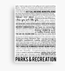 Parks and Recreation Quotes Canvas Print