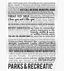 Parks and Recreation Quotes Poster