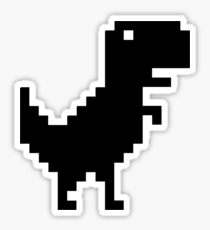 Pixel T-Rex (Black) Sticker