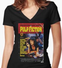 Pulp Fiction Women's Fitted V-Neck T-Shirt
