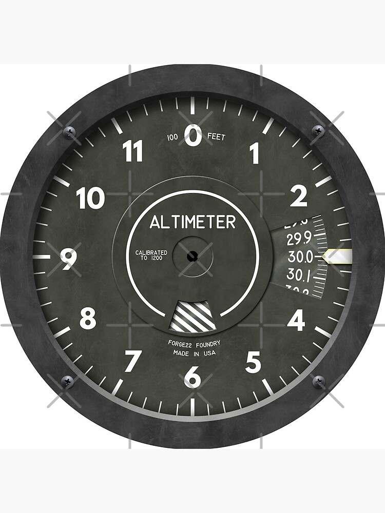 Altimeter Pilot Airplane Clock by forge22